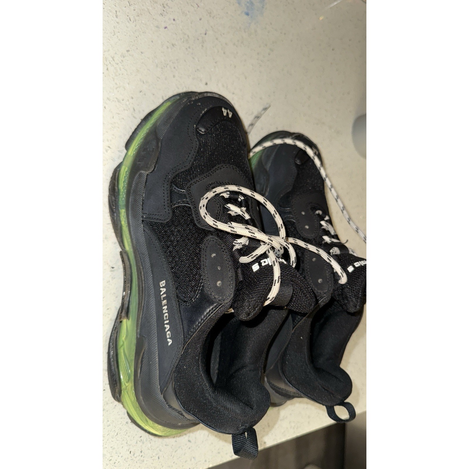 Balenciaga Triple S Black/Neatness Yellow Size 11